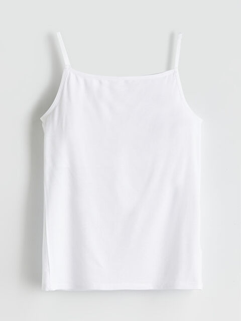 LCW Kids Kare Yaka Kız Çocuk Atlet - S5JU60Z4-Q6K