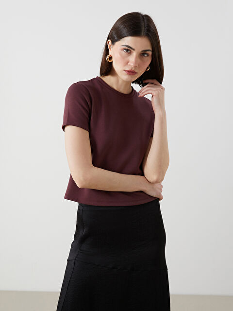 LCW Vision Bisiklet Yaka Kadın Tişört - S5JY43Z8-HFA