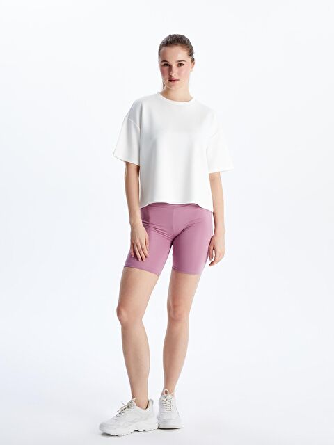 XSIDE ACTIVE Beli Lastikli Kadın Spor Şort Tayt - S5K002Z8-PMT