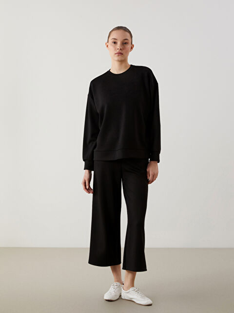 LCW Modest Beli Lastikli Geniş Paça Kadın Eşofman Altı - S5K078Z8-CVL