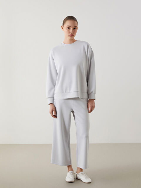 LCW Modest Beli Lastikli Geniş Paça Kadın Eşofman Altı - S5K078Z8-CWL