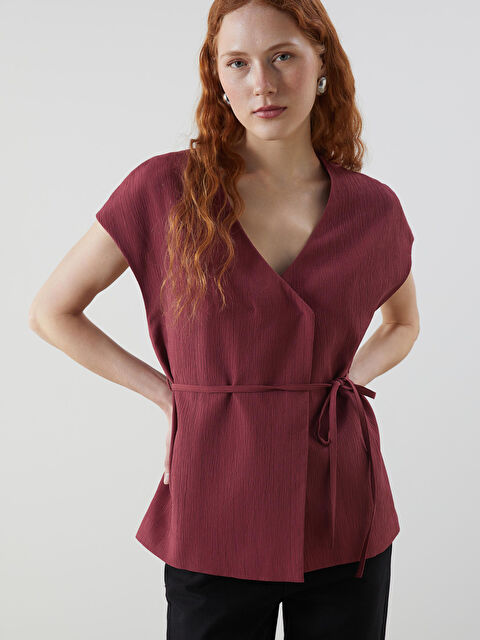LCW Vision Double Breasted Textured Women's Classic Waistcoat - S5K081Z8-KFT
