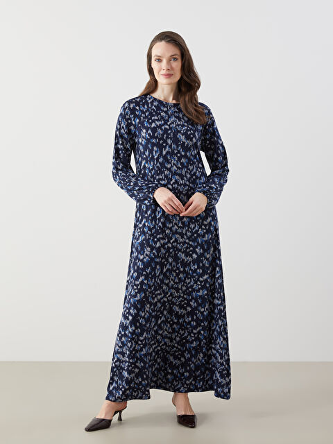 LCW Grace Bisiklet Yaka Desenli Elbise - S5K174Z8-LSJ