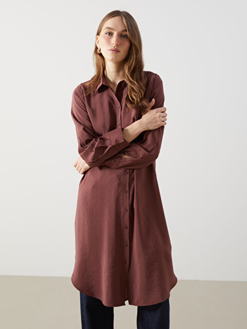 LCWAIKIKI Classic Loose Fit Kadın Gömlek Tunik - S5K242Z8-PS7