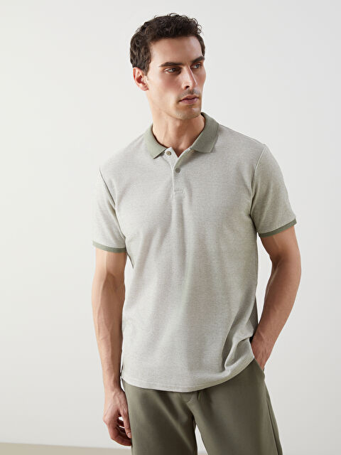 LCW ECO Футболка Мужская с Воротником Поло и Коротким Рукавом из Джерси - S5K250Z8-FES