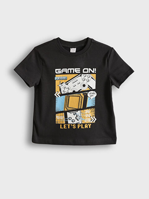 LCW Kids Crew Neck Printed Boys' T-Shirt - S5K334Z1-HEF