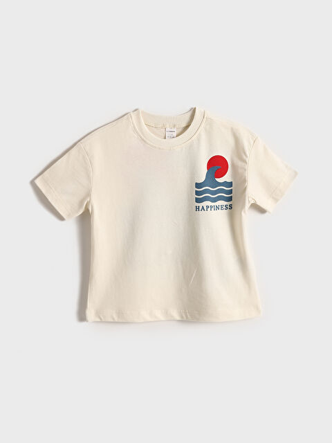 LCW Kids Crew Neck Printed Boys' T-Shirt - S5K338Z1-QVK