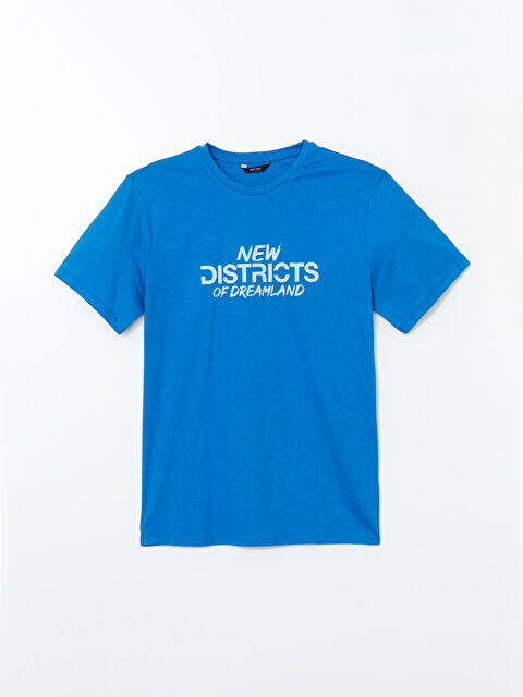 LCW ECO Bisiklet Yaka Kısa Kollu Baskılı Penye Erkek Tişört - S5K359Z8-HFU