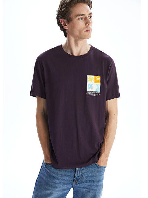 LCW ECO Bisiklet Yaka Kısa Kollu Baskılı Penye Erkek Tişört - S5K389Z8-HQ4