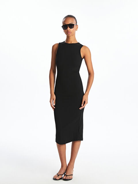 LCWAIKIKI Classic Crew Neck Bodycon Dress - S5K391Z8-CVL