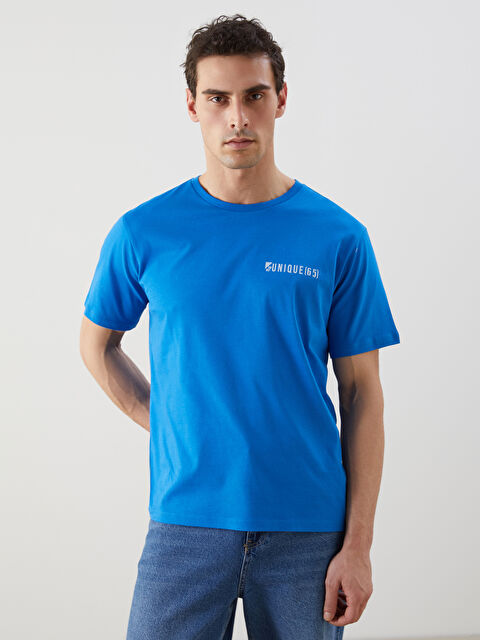 LCW ECO Bisiklet Yaka Kısa Kollu Baskılı Penye Erkek Tişört - S5K443Z8-HFU