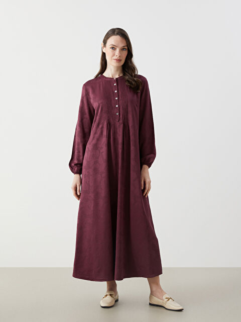 LCW Grace Crew Neck Patterned Dress - S5K446Z8-HNV