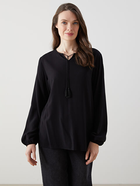 LCW Grace Bağlamalı Yaka Kadın Bluz - S5K482Z8-CVL