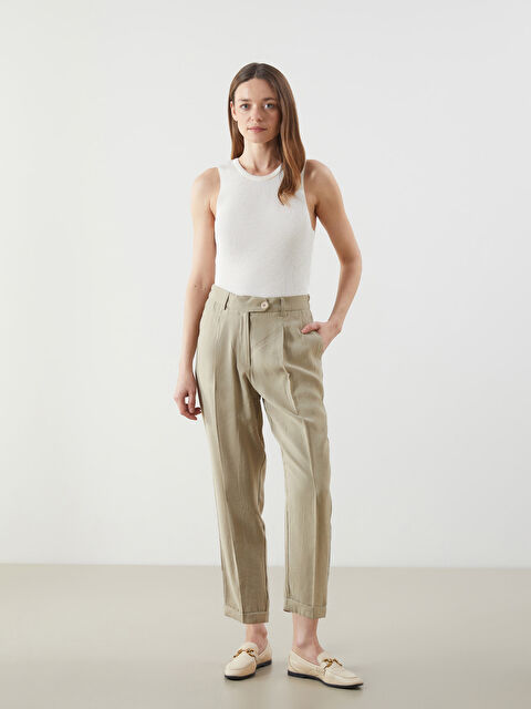 LCWAIKIKI Classic Modal Karışımlı Kadın Cigarette Pantolon - S5K496Z8-GMZ