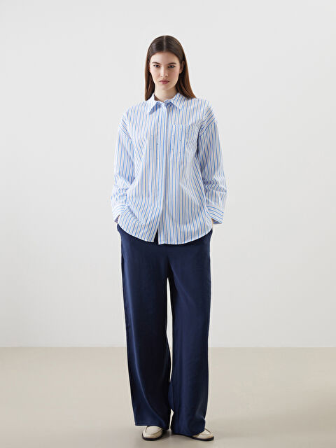 LCW Modest Beli Lastikli Geniş Paça Kadın Pantolon - S5K511Z8-CRP