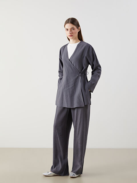 LCW Modest Beli Lastikli Geniş Paça Kadın Pantolon - S5K511Z8-CTH