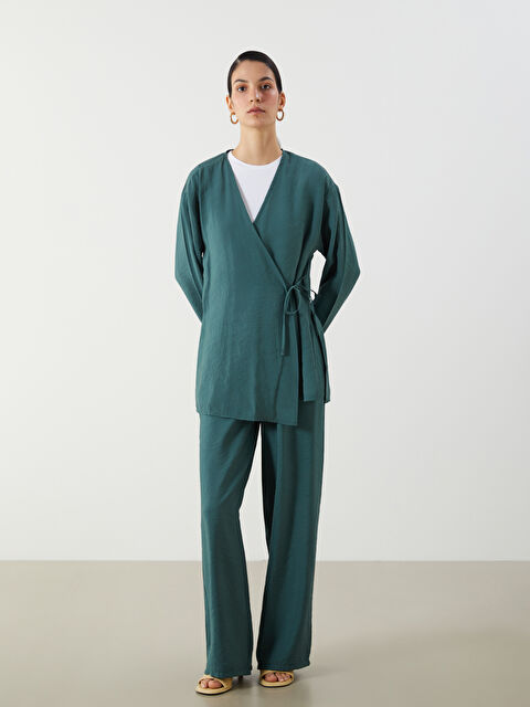 LCW Modest Beli Lastikli Geniş Paça Kadın Pantolon - S5K511Z8-H8L