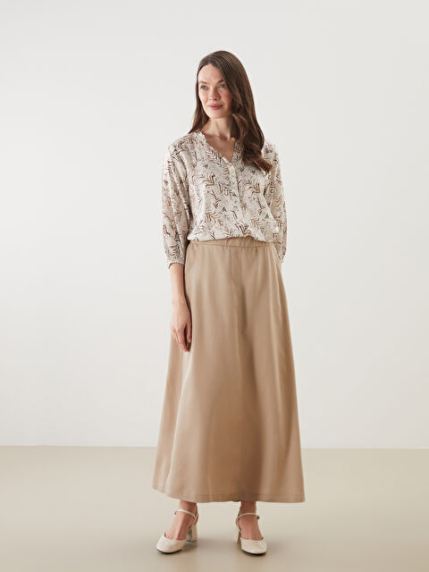 LCW Grace Beli Lastikli A Kesim Kadın Etek - S5K523Z8-FJZ