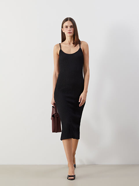 LCW Vision U Yaka Dokulu Elbise - S5K563Z8-CVL