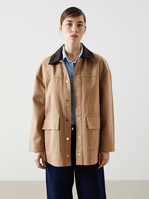 LCW Vision Loose Fit Kadın Gömlek Ceket - S5K730Z8-CR8