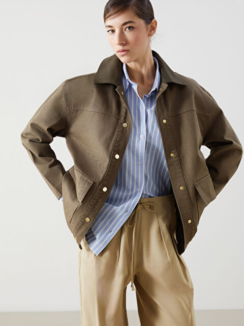 LCW Vision Loose Fit Kadın Gömlek Ceket - S5K730Z8-CTY