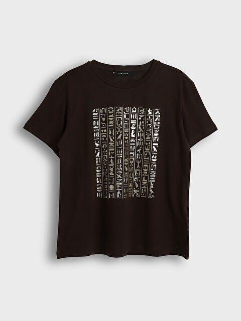 LCW Vision Әйелдерге арналған дөңгелек жағалы футболка - S5K736Z8-HMK