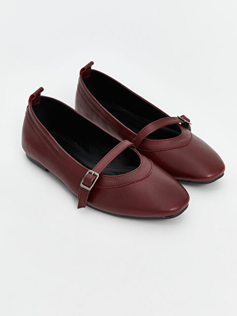 LCW STEPS Deri Görünümlü Kadın Babet Ayakkabı - S5K791Z8-R8Y