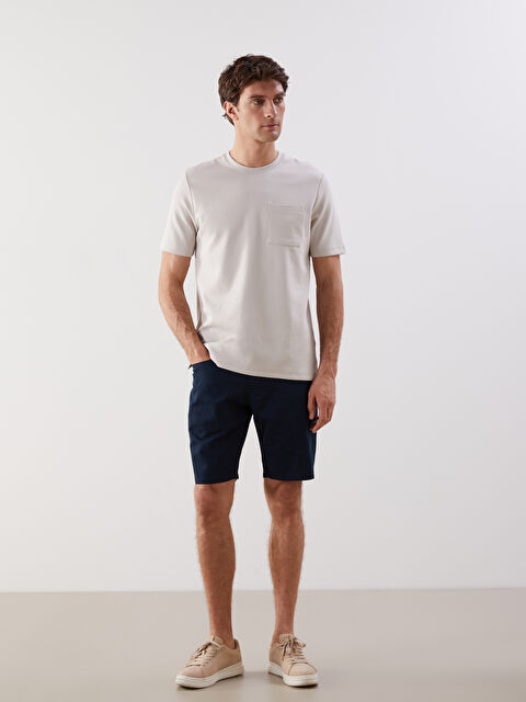 LCWAIKIKI Classic Ерлерге арналған тар пішімдегі саржа шолақ шалбар