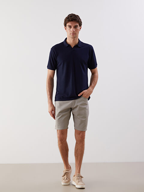 LCWAIKIKI Classic Ерлерге арналған тар пішімдегі саржа шолақ шалбар