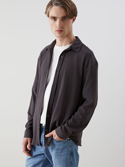 XSIDE Regular Fit Uzun Kollu Erkek Gömlek - S5K829Z8-YRH