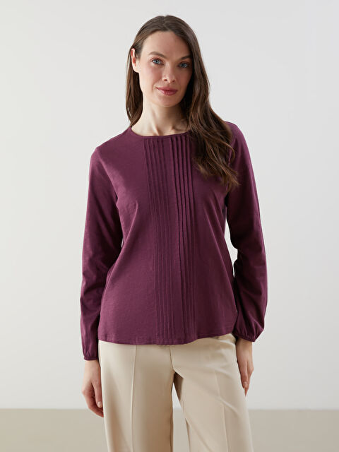 LCW Grace Bisiklet Yaka Kadın Bluz - S5K896Z8-HPH