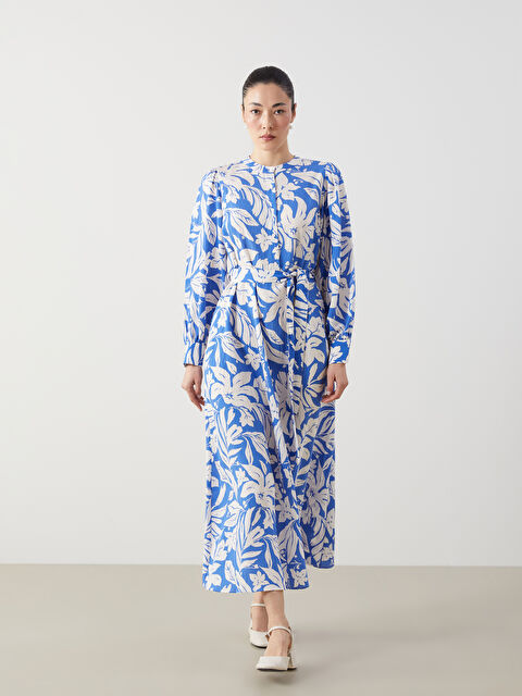 LCWAIKIKI Classic Hakim Yaka Desenli Elbise - S5K898Z8-LQQ