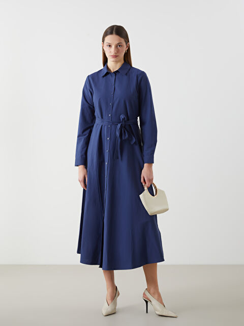 LCWAIKIKI Classic Poplin Kadın Gömlek Elbise - S5K927Z8-Z1S