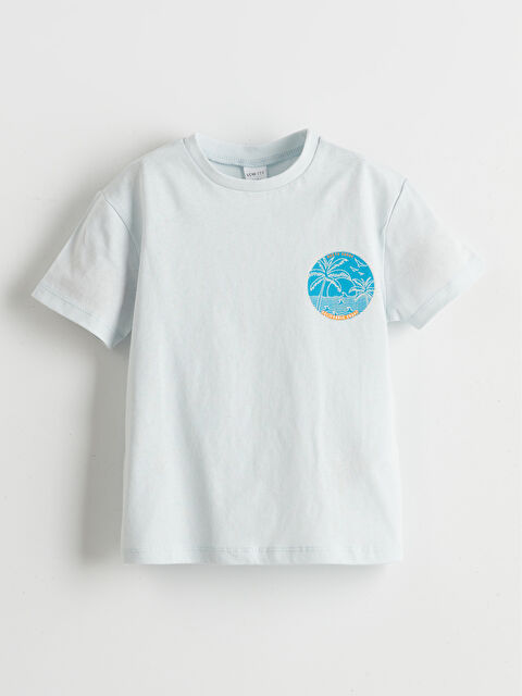 LCW ECO Bisiklet Yaka Baskılı Erkek Çocuk Tişört - S5K939Z1-FZ7