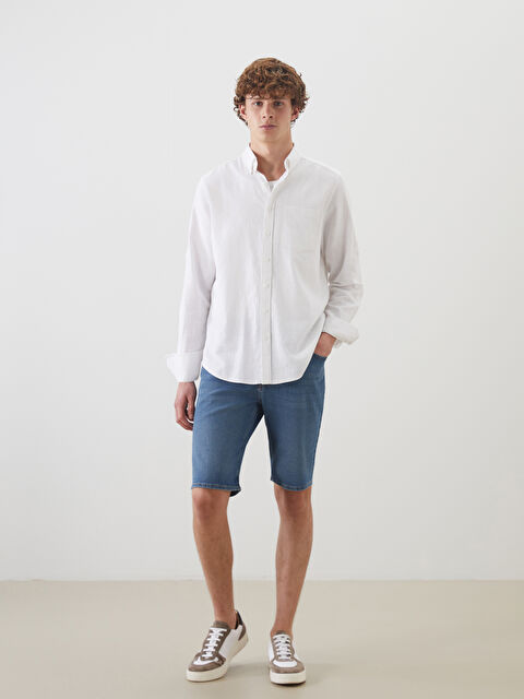 LCW Jeans Slim Fit Erkek Jean Şort - S5K974Z8-H45