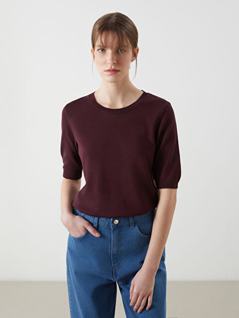 LCWAIKIKI Classic Bisiklet Yaka Kadın Triko Kazak - S5KA35Z8-CWK