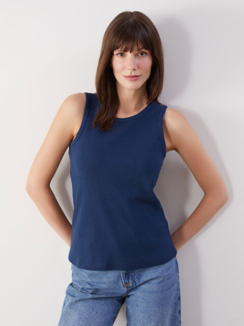 LCW Comfort Bisiklet Yaka Kadın Atlet - S5KA38Z8-R4J