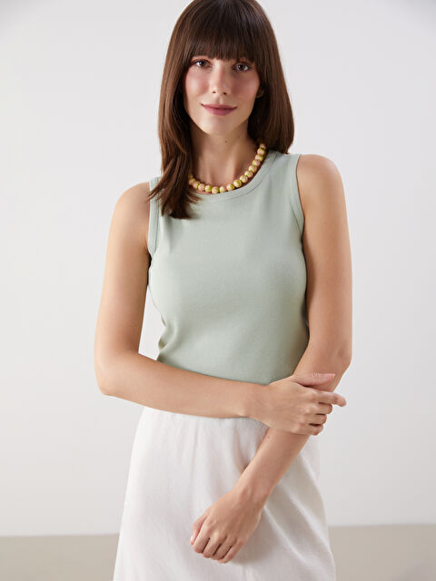 LCW Comfort Bisiklet Yaka Kadın Atlet - S5KA38Z8-V1D