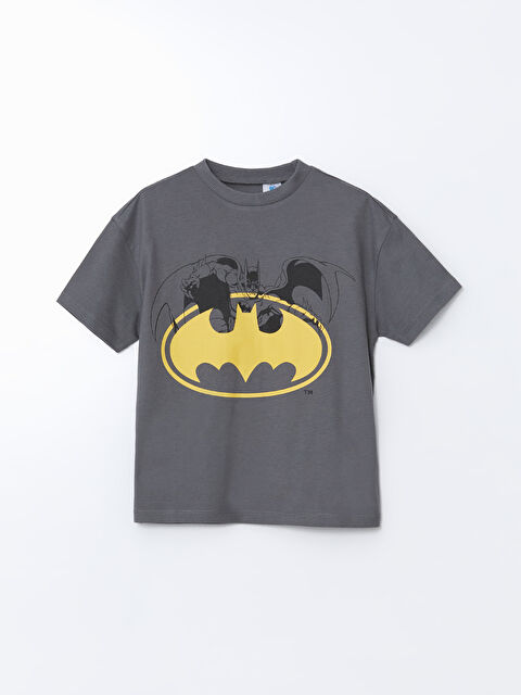 LCW Kids Crew Neck Batman Printed Boys' T-Shirt - S5KA69Z1-H9V