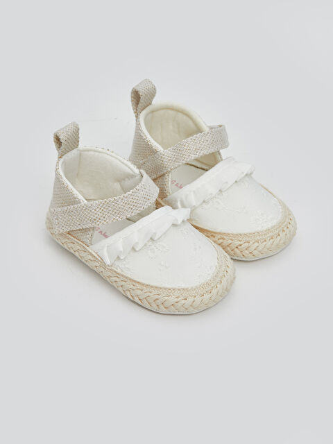 LCW STEPS Hasır Tabanlı Cırt Cırtlı Kız Bebek ilk Adım Ayakkabısı - S5KB22Z1-Y5J
