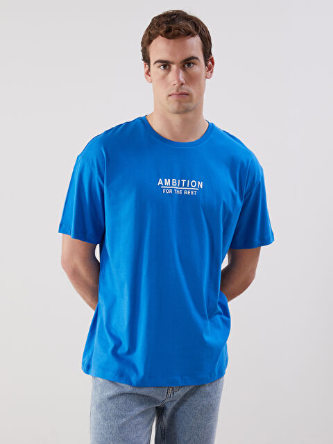 LCW ECO Bisiklet Yaka Baskılı Penye Erkek Tişört - S5KB56Z8-HFU