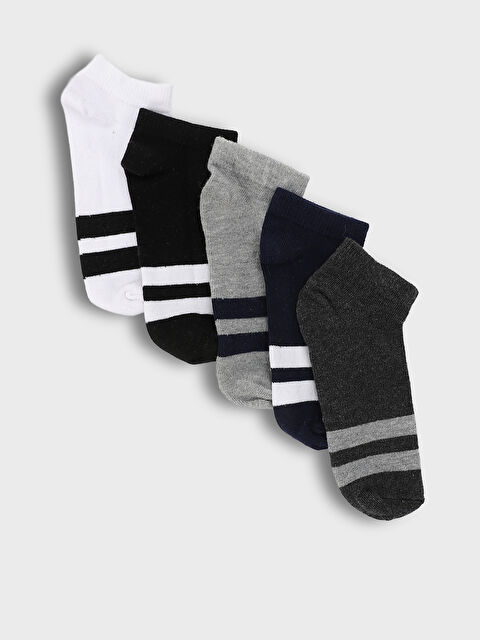 LCW Kids جوارب رياضية مخططة للأولاد - عبوة من ٥ قطع - S5KB62Z4-K00