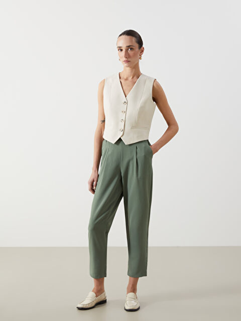 LCWAIKIKI Classic Havuç Kesim Düz Aerobin Kadın Pantolon - S5KC73Z8-HBV