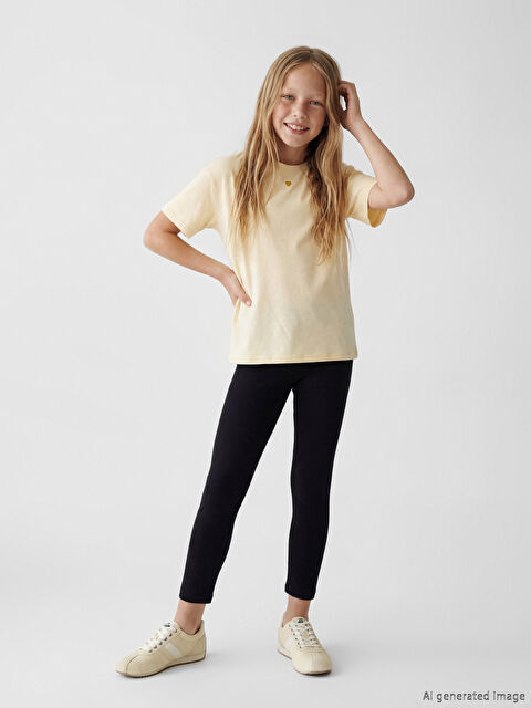 LCW Kids Beli Lastikli 3/4 Boy Kız Çocuk Tayt