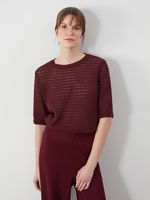 LCWAIKIKI Classic Bisiklet Yaka Ajurlu Kadın Triko Kazak - S5KE21Z8-CWK