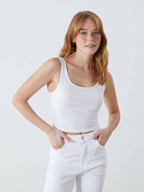 XSIDE U-образно деколте Късо горнище за жени