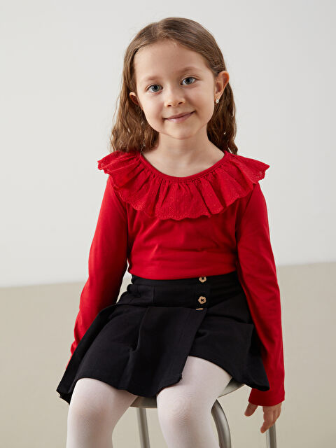 LCW Kids Bisiklet Yaka Kız Çocuk Tişört - S5KE25Z1-HJY