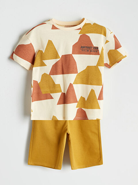 LCW Kids تيشيرت وشورت مطبوع للأولاد - عبوتان - S5KE44Z1-LQH