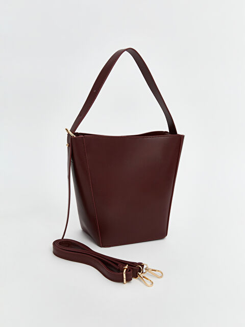 LCW ACCESSORIES Deri Görünümlü Çıkarılabilir Askılı Kadın Omuz Çantası - S5KF03Z8-D1H