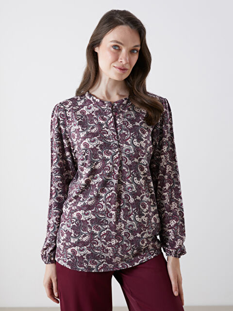 LCW Grace Hakim Yaka Desenli Kadın Bluz - S5KF32Z8-LTF